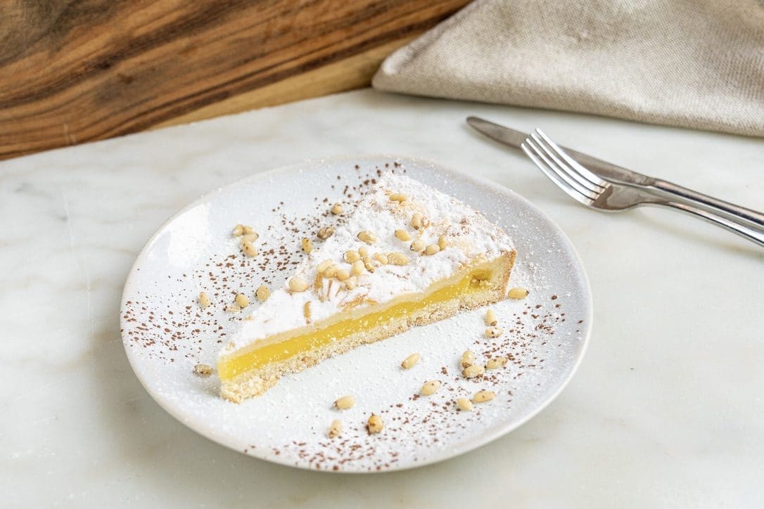 lemon tart and example of food photography