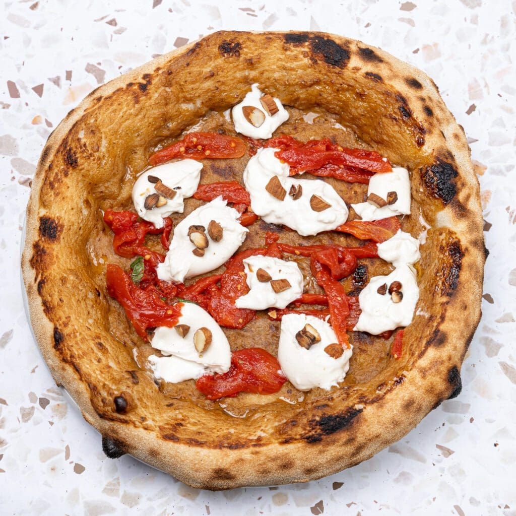 Italian pizza photographed by Georgie Greene Photography