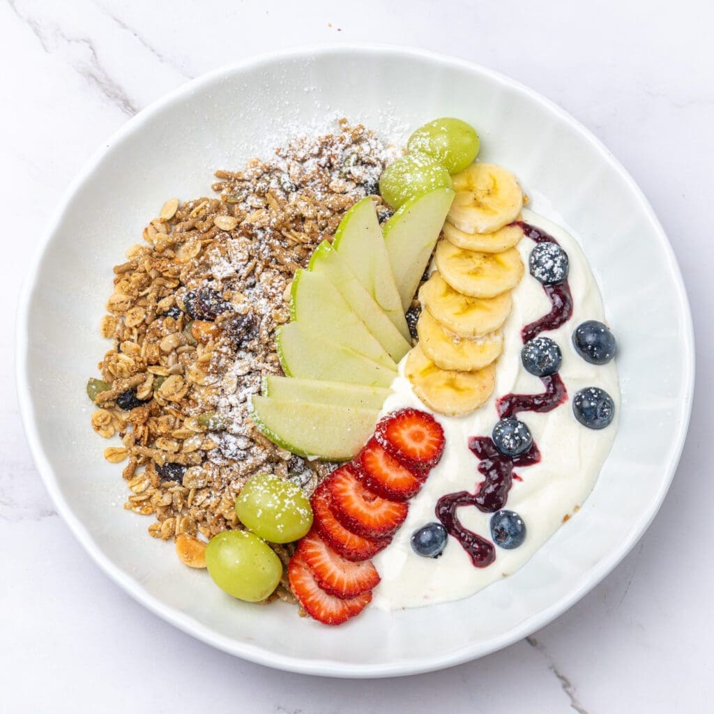 healthy breakfast photographed by Georgie Greene Photography