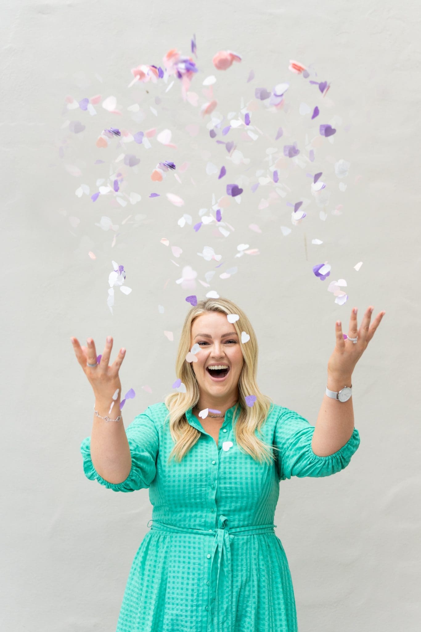 EX: Marriage Celebrant on a Sydney Garden Throwing Confetti for a Personal Branding Photo taken by Georgie Greene