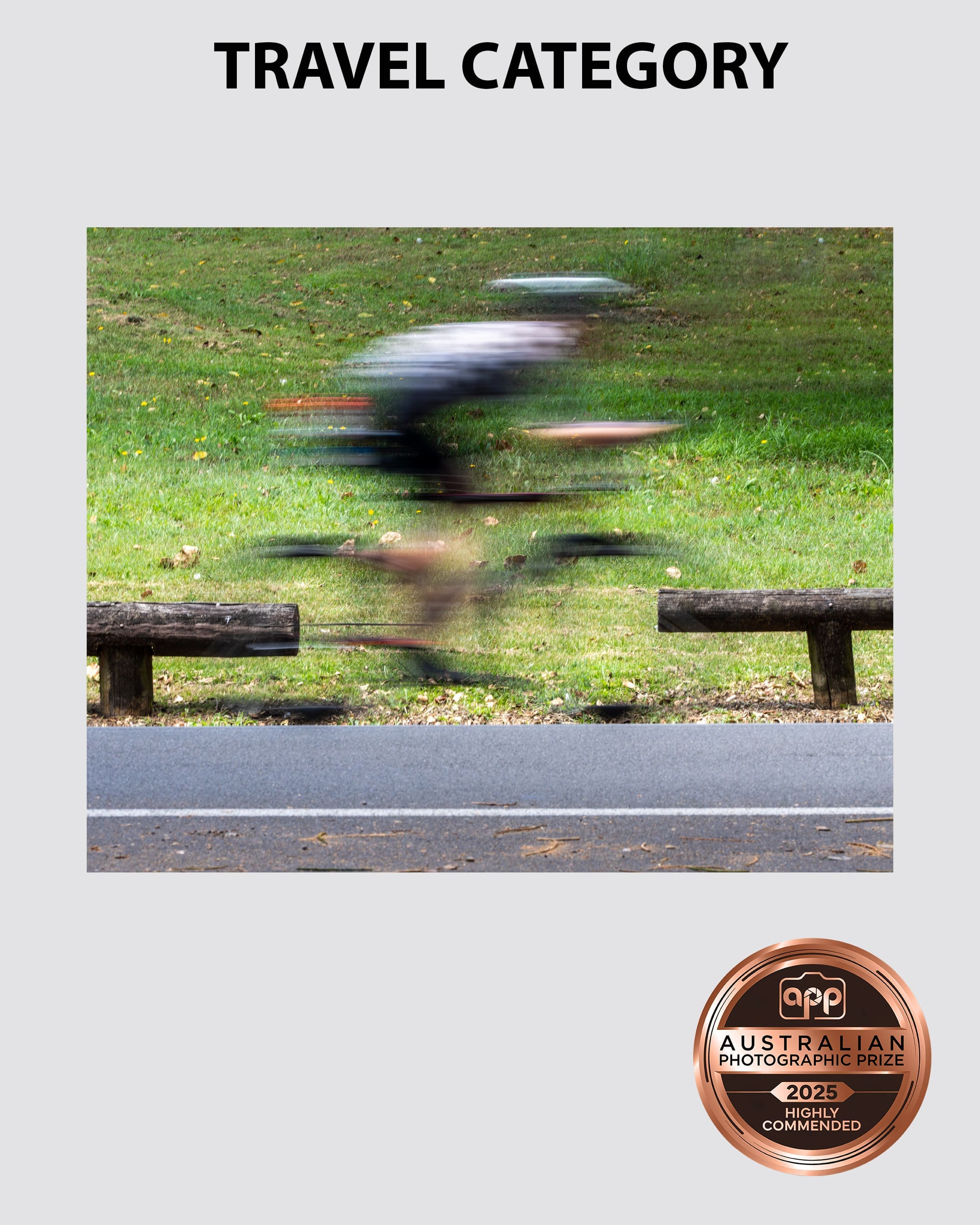 Cyclist taken with show shutter speed taken by Sydney professional photographer Georgie Greene