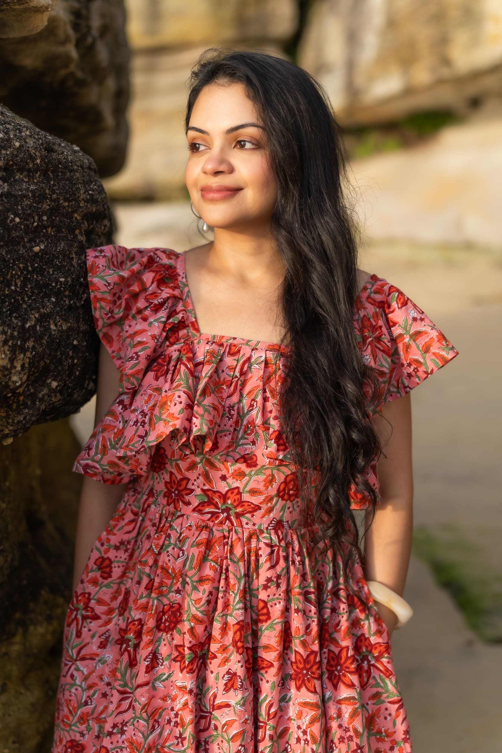 Indian designer wearing a colourful having her personal branding taken by Sydney professional photographer Georgie Greene