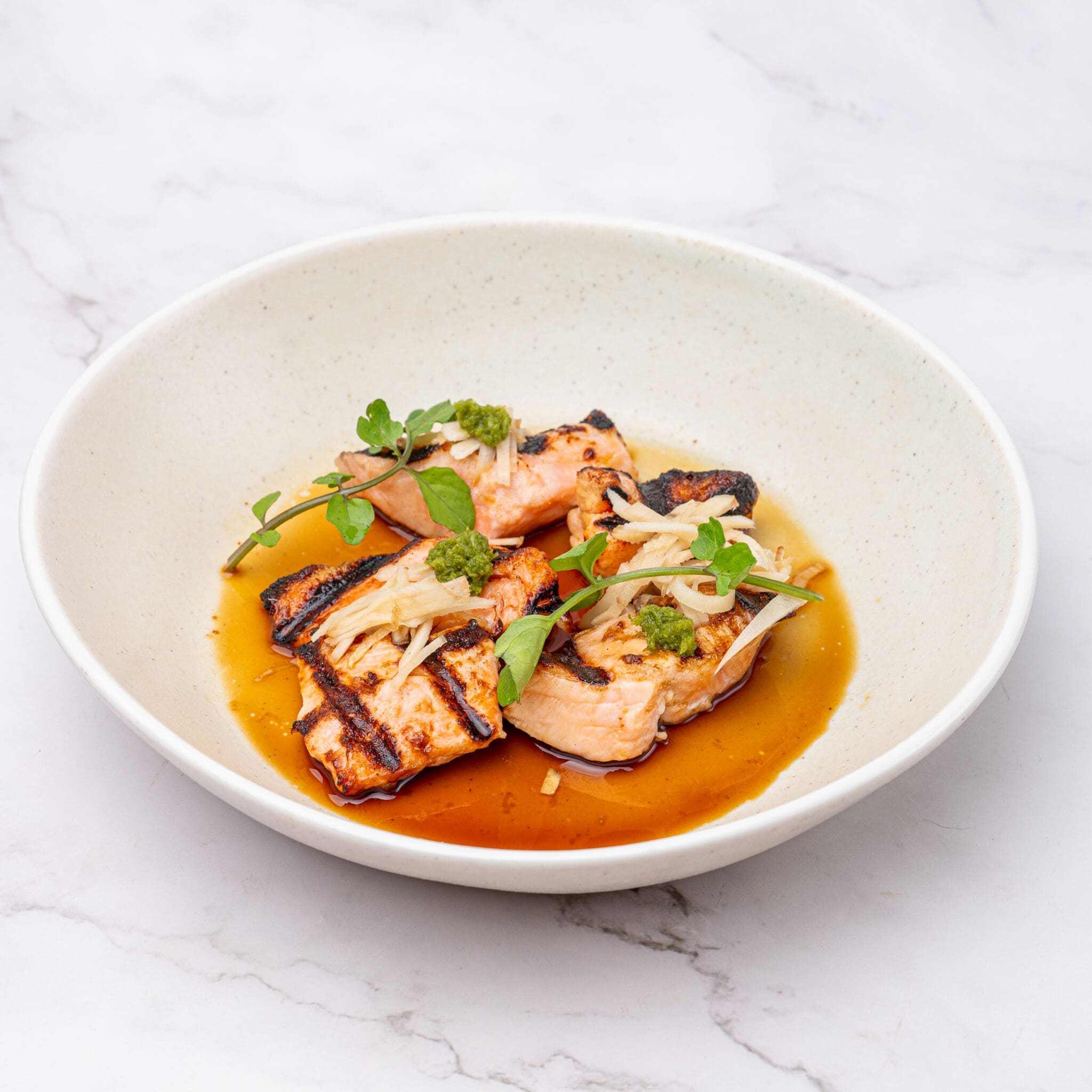 Salmon Dish taken by Sydney Food Photographer Georgie Greene