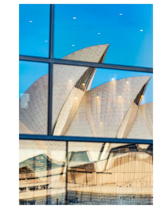 I always try and capture the Opera House in different ways. This shot was from a reflection in a hotel window opposite the Opera House.